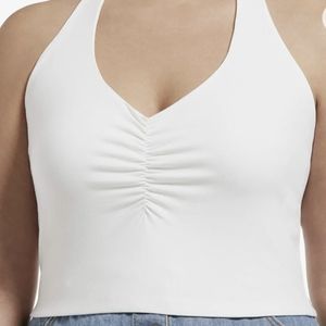 Hue white halter top